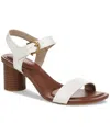 Giani Bernini Women's Hadleyy Memory Foam Cylinder Stacked Block Heel Dress Sandals, Created For Macy's In White Croc