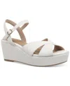 Giani Bernini Women's Jayleen Memory Foam Platform Wedge Sandals, Created For Macy's In White