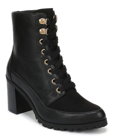 Giani Bernini Women's Karissah Lace-up Block Heel Booties, Macy's Exclusive In Black