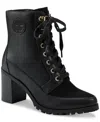 Giani Bernini Keegann Combat Women's Black Leather Pointed Toe Boots Gal1372 In Black