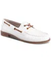 Giani Bernini Women's Lylaa Memory Foam Boat Shoe Loafers, Created For Macy's In White Leather