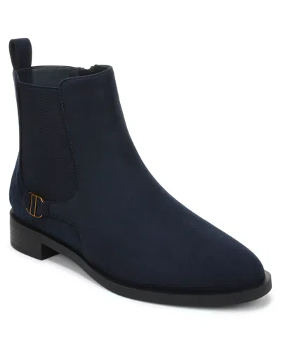 Giani Bernini Women's Memory Foam Block Heel Chelsea Booties, Macy's Exclusive In Blue