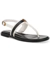 Giani Bernini Women's Nayelli Slingback Thong Flat Sandals, Created For Macy's In Black  Raffia