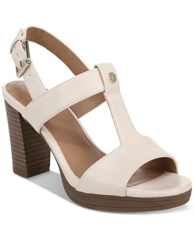Giani Bernini Women's Paulette Memory Foam Block Heel Platform Dress Sandals, Created For Macy's In Bisque
