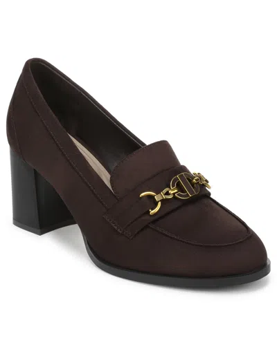 Giani Bernini Women's Petuniah Block Heel Loafer Pumps, Macy's Exclusive In Dark Chocolate