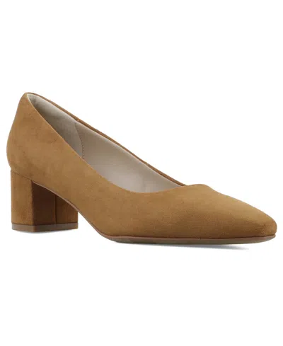 Giani Bernini Women's Reagann Block Heel Pumps, Macy's Exclusive In Brown