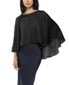 Giani Bernini Women's Satin Capelet Evening Wrap With Closure In Black