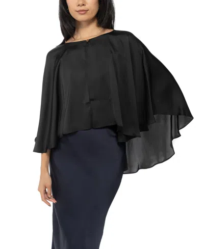 Giani Bernini Women's Satin Capelet Evening Wrap With Closure In Black
