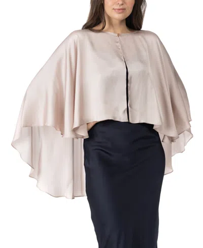 Giani Bernini Women's Satin Capelet Evening Wrap With Closure In Neutral