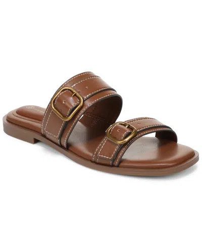 Giani Bernini Women's Scottiee Flat Slide Sandals, Macy's Exclusive In Brown