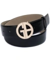Giani Bernini Panel Belt With Signature Buckle In Black