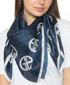 Giani Bernini Women's Signature Logo Square Scarf In Navy
