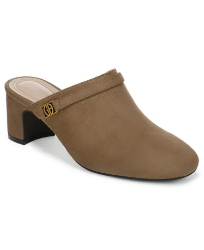 Giani Bernini Women's Vellaa Square Toe Block Heel Mules, Macy's Exclusive In Brown