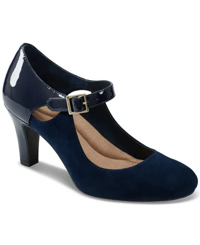 Giani Bernini Women's Velmah Memory Foam Mary Jane Pumps, Created For Macy's In Blue