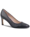 Giani Bernini Women's Verronica Almond Toe Leather Pumps, Created For Macy's In Black