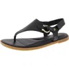 Giani Bernini Womens Faux Leather Thong Ankle Strap In Multi