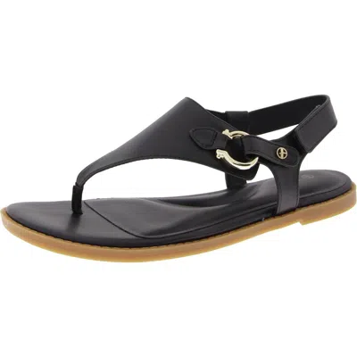 Giani Bernini Womens Faux Leather Thong Ankle Strap In Multi