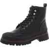 Giani Bernini Womens Zipper Manmade Combat & Lace-up Boots In Black