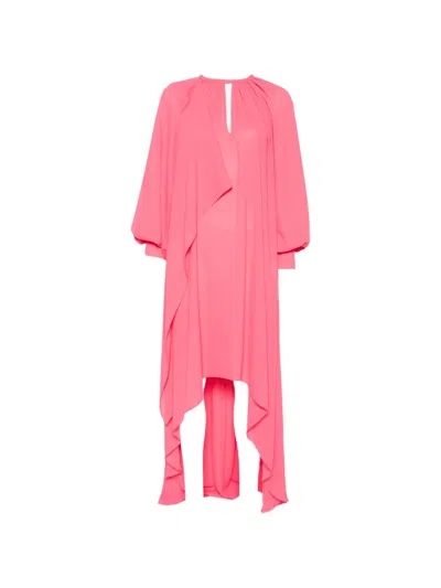 Gianluca Capannolo Amina Draped Asymmetric Dress In Pink