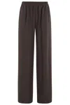 Gianluca Capannolo Antonella Relaxed Fit Palazzo Pants With Elastic Waistband In Brown