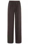 Gianluca Capannolo Antonella Relaxed Fit Palazzo Pants With Elastic Waistband In Brown