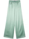 Gianluca Capannolo Antonella Satin Finish Palazzo Pants In Green