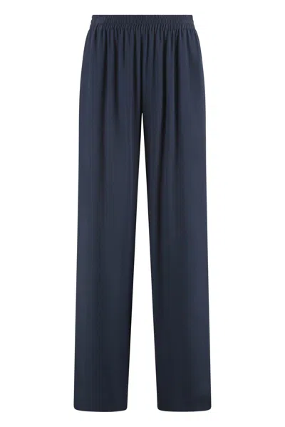 Gianluca Capannolo Antonella Silk Trousers In Blue