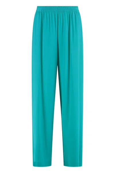 Gianluca Capannolo Antonella Silk Trousers In Blue