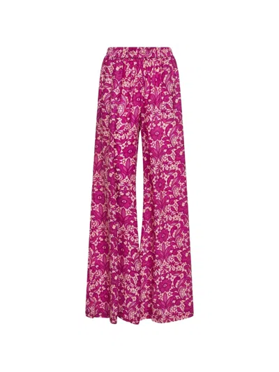 Gianluca Capannolo Antonia Floral Trousers In Pink