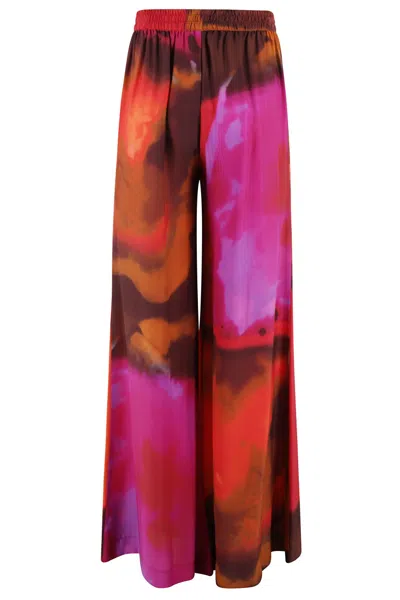 Gianluca Capannolo Antonia Palazzo Pants With Elastic Waistband In Multicolor