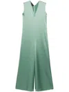 Gianluca Capannolo Antonia Sleeveless Satin Jumpsuit In Green