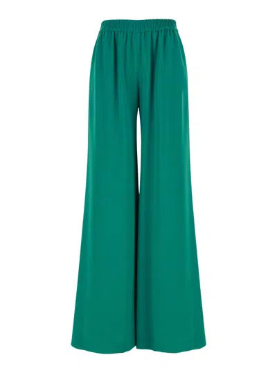 Gianluca Capannolo Antonia Water Green Pants With Elastic Waist In Technical Fabric Woman