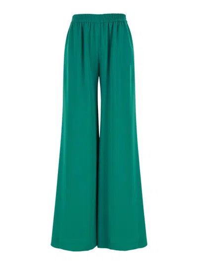 GIANLUCA CAPANNOLO 'ANTONIA' WATER GREEN PANTS WITH ELASTIC WAIST IN TECHNICAL FABRIC WOMAN