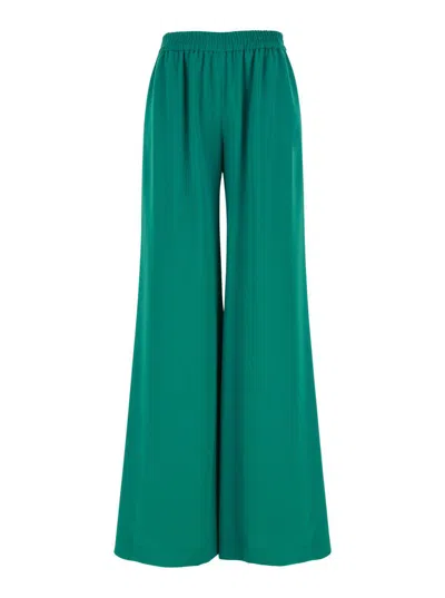 GIANLUCA CAPANNOLO 'ANTONIA' WATER GREEN PANTS WITH ELASTIC WAIST IN TECHNICAL FABRIC WOMAN