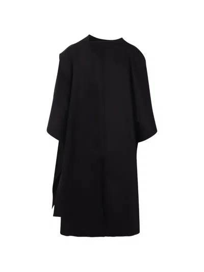 Gianluca Capannolo Asymmetric Cape-sleeve Sweater In Black