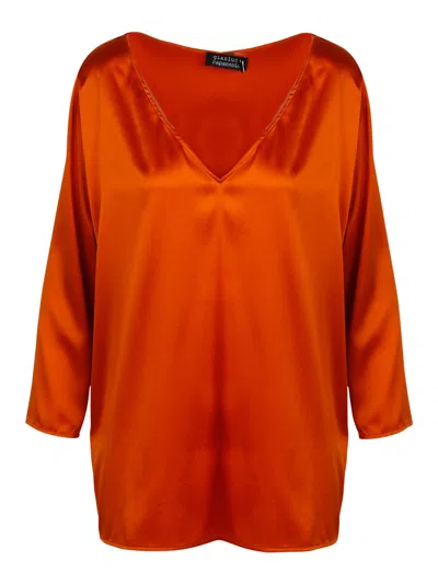 Gianluca Capannolo Nathalie Blouse In Orange