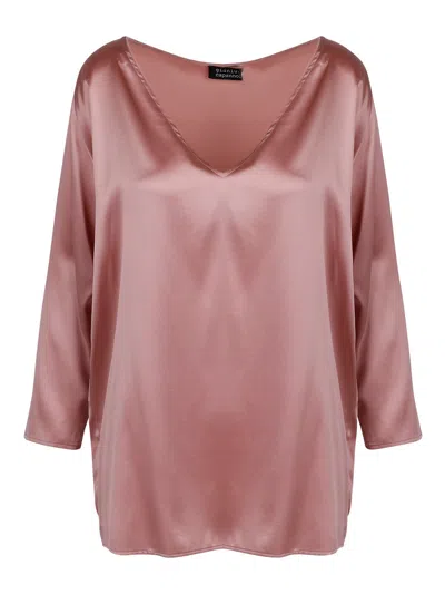Gianluca Capannolo Nathalie Silk Blouse In Pink