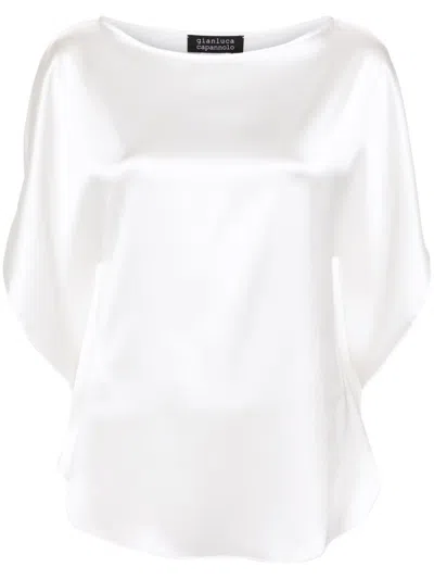 Gianluca Capannolo Iris Sleeve Top In White