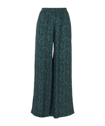 Gianluca Capannolo Casual Pants With An Irregular Pattern In Green