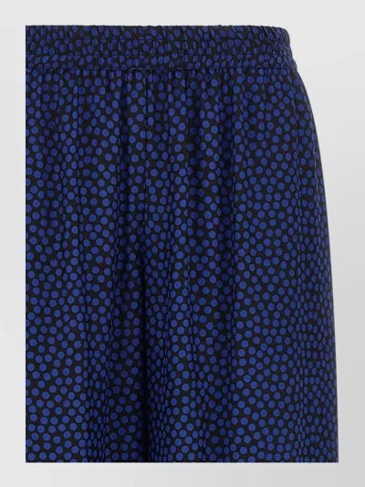 Gianluca Capannolo Claudia Casual Polka Dot Wide Leg Pants In Blue