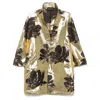 Gianluca Capannolo Floral Pattern Coat In Brown/gold