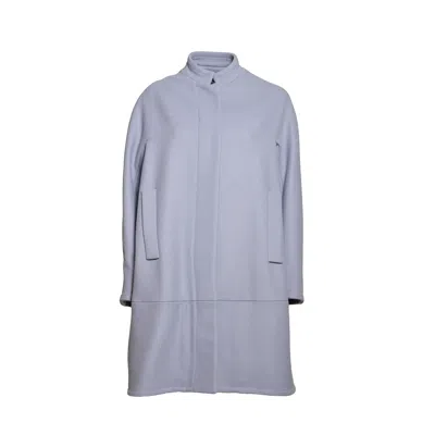 Gianluca Capannolo Short Single-breasted Virgin Wool Blend Coat In Blue