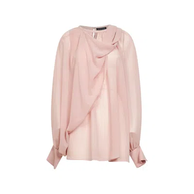 Gianluca Capannolo Draped Blouse In Pink