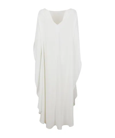 Gianluca Capannolo Draped Kaftan Dress In White