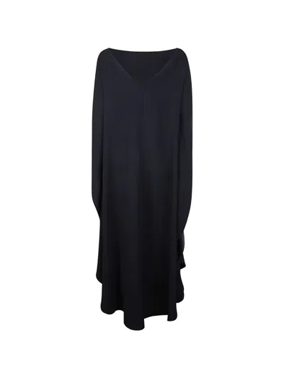 Gianluca Capannolo Draped V-neck Dress In Blue