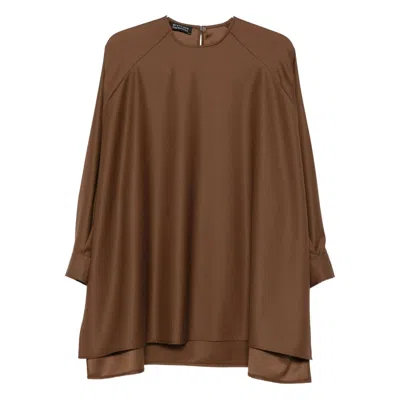 Gianluca Capannolo Layered Round-neck Mini Dress In Brown