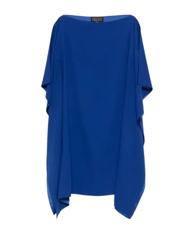 Gianluca Capannolo Eve Batwing Midi Dress In Blue