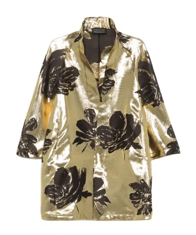 Gianluca Capannolo Floral Pattern Coat In Brown