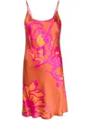 Gianluca Capannolo Floral-print Mini Dress In Orange
