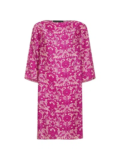 Gianluca Capannolo Floral-print Silk Dress In Multi